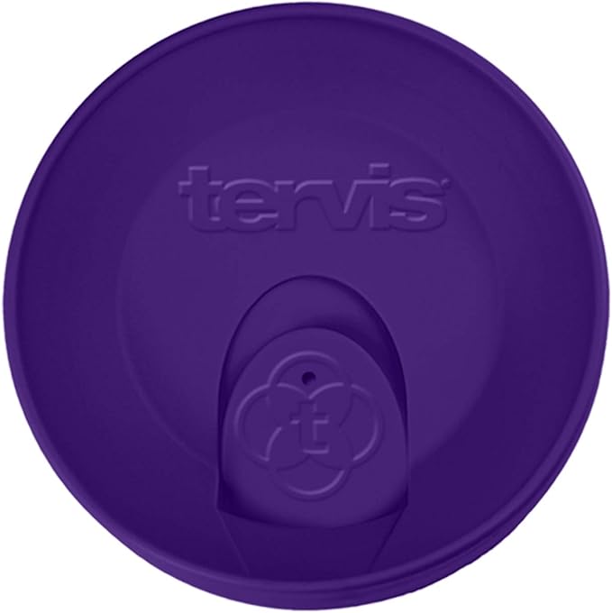 Tervis Travel Lid Made in USA Double Walled Insulated Tumbler Travel Cup Keeps Drinks Cold & Hot, Fits 10oz Tumblers, Royal Purple