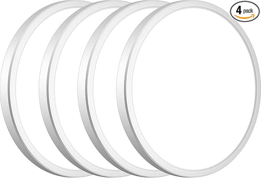 slochi 4PACK LED Flush Mount Ceiling Light Fixture White, 9Inch 24Watt, 5000K Daylight Ultra Slim Ceiling Lamp for Living Room, Dining Room, Hallway,NOT-DIMMABLE