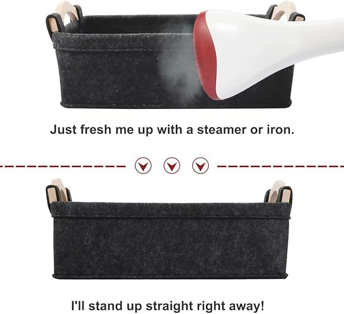 Small Basket Gray Storage Baskets for Shelves Fabric Storage Bins for Living Room Kitchen Playroom Bathroom Toilet Dorm Narrow Storage Basket Organizer Decorative Basket