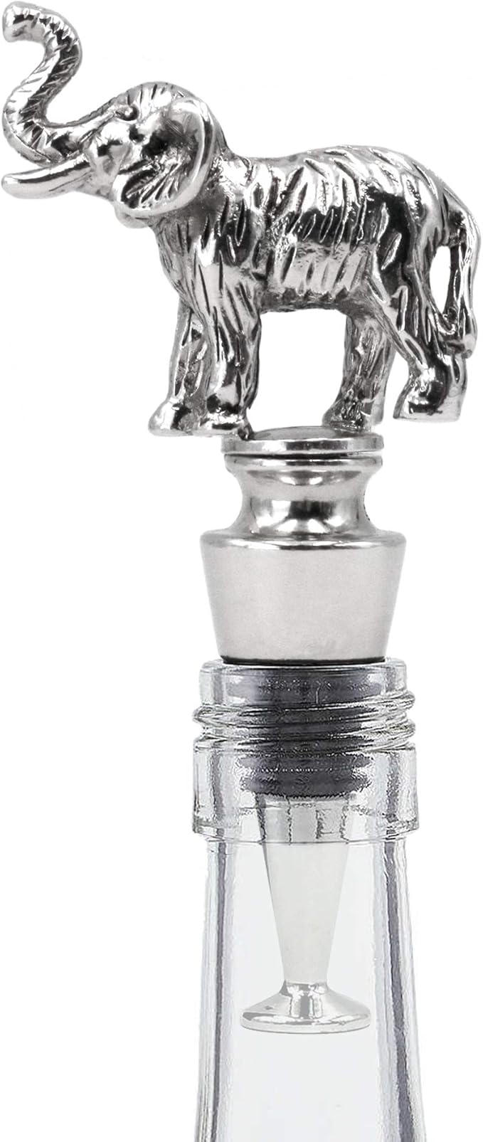 Homestia 2PCS Elephant Wine Stopper with Palm Tree Beer Bottle Opener Set, Wine Topper Seal Corks Silicone Wine Stopper, Reusable Cork Stoppers Bottle Toppers, Corks Stoppers