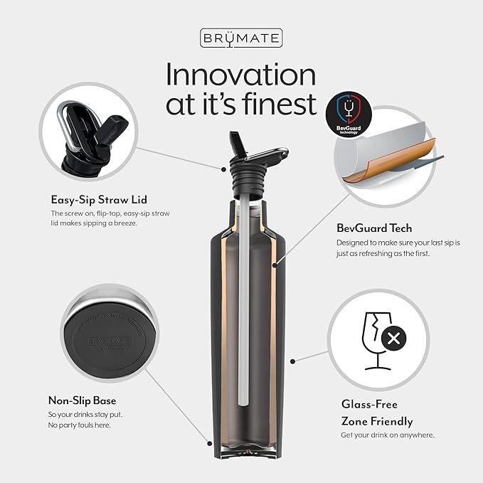 BrüMate ReHydration Mini Kids Water Bottle | 100% Leakproof Insulated Water Bottle for Kids with Straw | Stainless Steel Water Canteen | Perfect Kids Water Bottle for School | 16oz (Matte Navy)