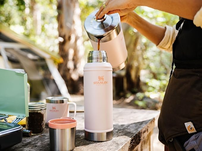 Stanley Classic Vacuum Insulated Wide Mouth Bottle -BPA-Free 18/8 Stainless Steel Thermos for Cold & Hot Beverages