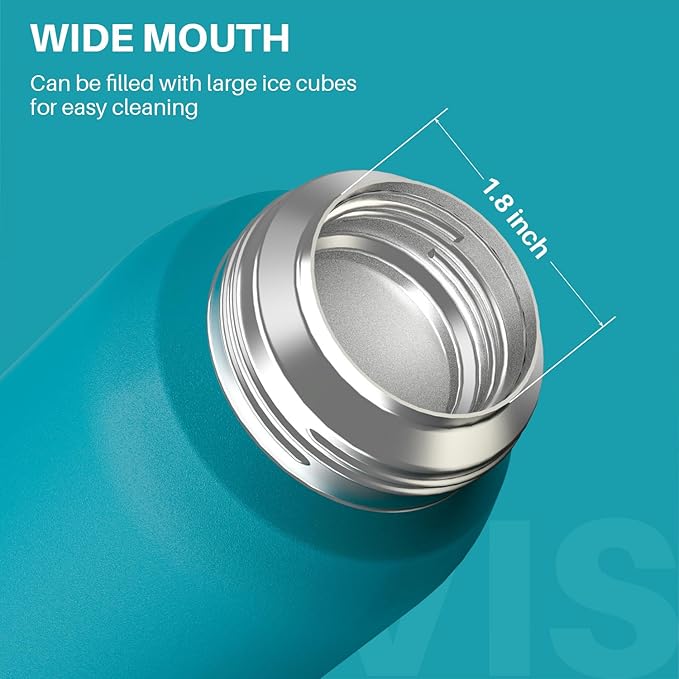 Insulated Sports Water Bottle, Stainless Steel Water Bottles with Locking Flip Top Lid, Insulated Bottle with Double-Wall Vacuum Insulation for Fitness and Outdoor Enthusiasts