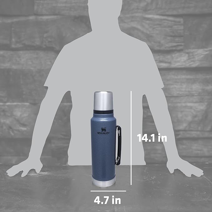 Stanley Classic Vacuum Insulated Wide Mouth Bottle -BPA-Free 18/8 Stainless Steel Thermos for Cold & Hot Beverages