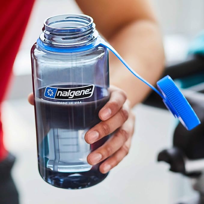 Nalgene Sustain Tritan BPA-Free Water Bottle Made with Material Derived from 50% Plastic Waste, 32 OZ, Wide Mouth, Cosmo