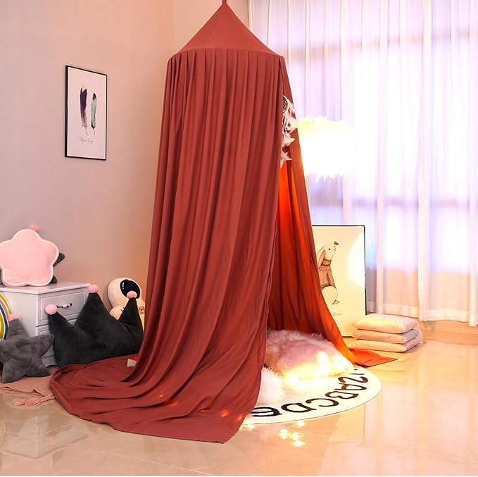 Upgrade Version of Canopy for Kids Bed, Extra Large Canopy for Girls Room Decoration Princess Castle Play Tent Hanging House, Dreamy Canopy for Children Room Reading Nook Canopies
