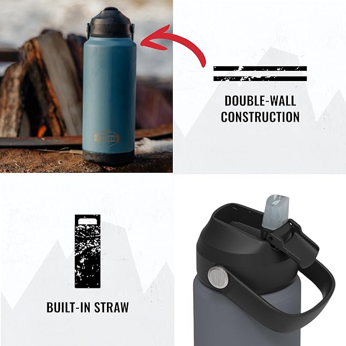Cordova Outdoors Trailhead Class Water Bottle, Scree, 18 oz