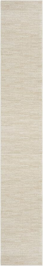 Nourison Essentials Indoor/Outdoor Ivory Beige 2'2" x 20 Area Rug, Easy Cleaning, Non Shedding, Bed Room, Living Room, Dining Room, Backyard, Deck, Patio (2x20)