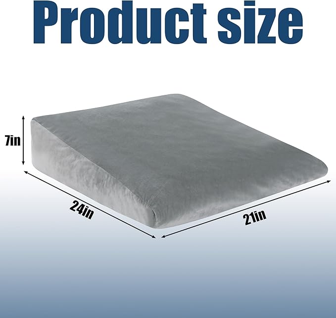 MABAZOO Adjustable Bed Wedge Pillow for Sleeping,Leg Elevation Pillow, Memory Foam Pillow for Post Surgery for Post, Back Support, Leg Elevation, Gerd Acid Reflux, Snoring
