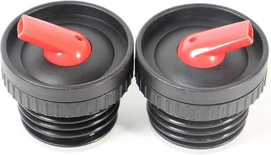 Thermos Yerta Pico de Mate Replacement Stopper for Stanley Classic Vacuum Insulated Wide Mouth Bottle (473ml/750ml/1.1QT, 1.5QT, 2QT) (Black-Red, Set of 2)