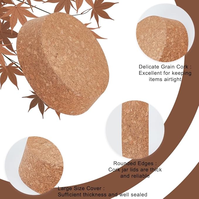 OLYCRAFT 2pcs Cork Bottle Stoppers 4.7 inch Wooden Tapered Cork Plug Wood Corks Lids Bottle Lids Cork Stoppers Wine Bottle Stoppers Wood Jar Cork for Kitchen Wedding Favor Canning