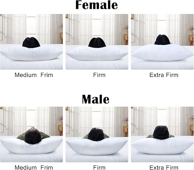 Shatex Firm Pillow, King Bed Pillow 34 x 20inch, Adjustable Pillow for Neck Pain Relief,Back Pillow Provide Strong Support for Stomach & Side Sleepers