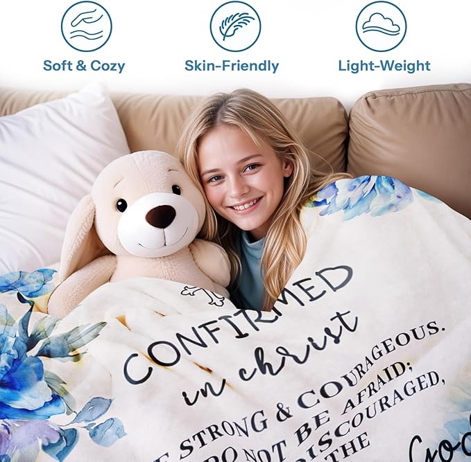 Confirmation Gifts, Confirmation Gift for Girls, Confirmation Gifts for Teenage Girl, Confirmation Decorations, Confirmation Gift for Teen Girls, Confirmation Blanket 40x50 in