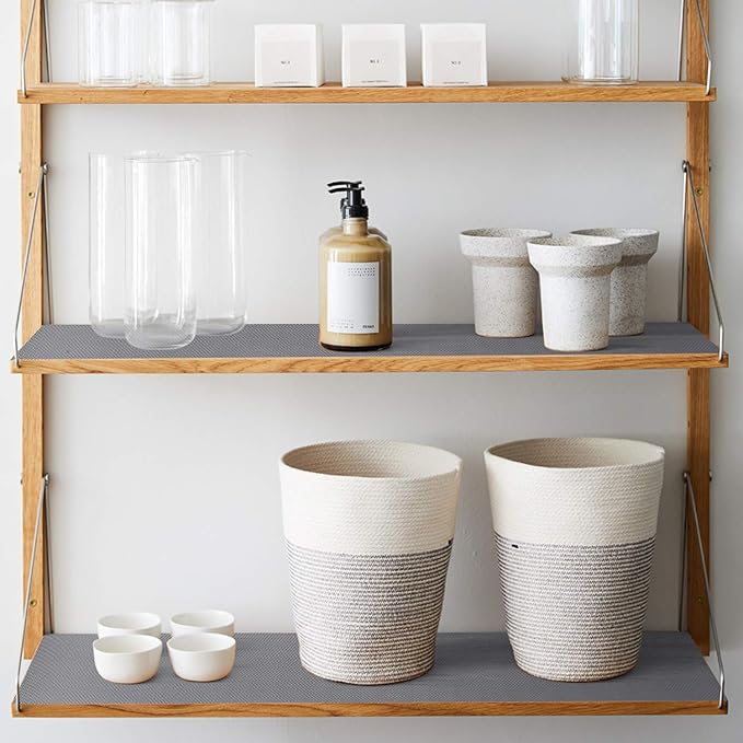 Kitchen Shelf Liner Drawer Liners, Non-Adhesive Refrigerator Liners Waterproof Fridge Mats with Strong Durable Kitchen Cabinets Mat for Drawers, Shelves, Pantry