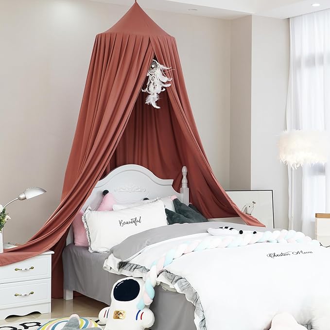 Upgrade Version of Canopy for Kids Bed, Extra Large Canopy for Girls Room Decoration Princess Castle Play Tent Hanging House, Dreamy Canopy for Children Room Reading Nook Canopies