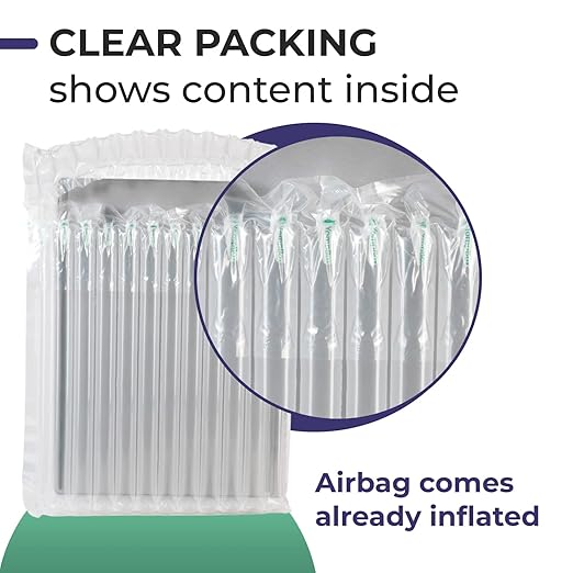 IDL Packaging Inflated 14" Laptop Protective Bags, Self Sealed, Pack of 5 - Reusable Air Column Bags for Packing, Travel and Shipping - Durable Case for Laptops and Tablets