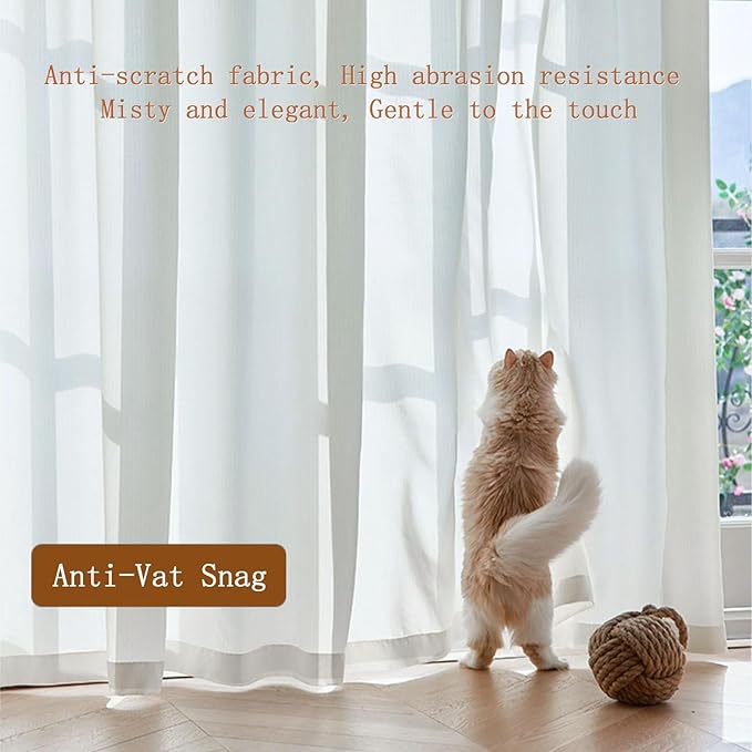 AIKASY Princess Canopy Bed Curtain with Top and Self-Adhesive Tie Straps, Creating a Romantic Atmosphere in The Room