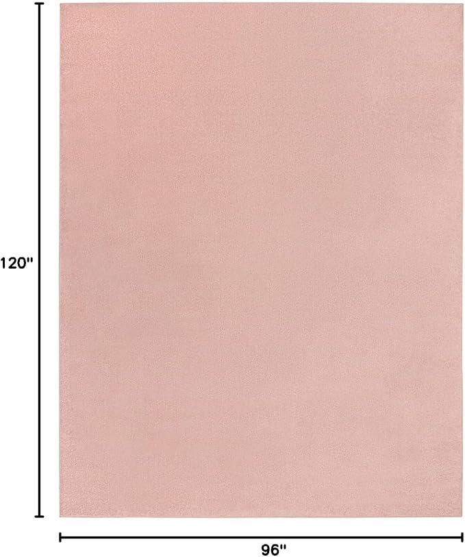 Nourison Essentials Indoor/Outdoor Pink 8' x 10' Area Rug, Easy Cleaning, Non Shedding, Bed Room, Living Room, Dining Room, Backyard, Deck, Patio (8x10)