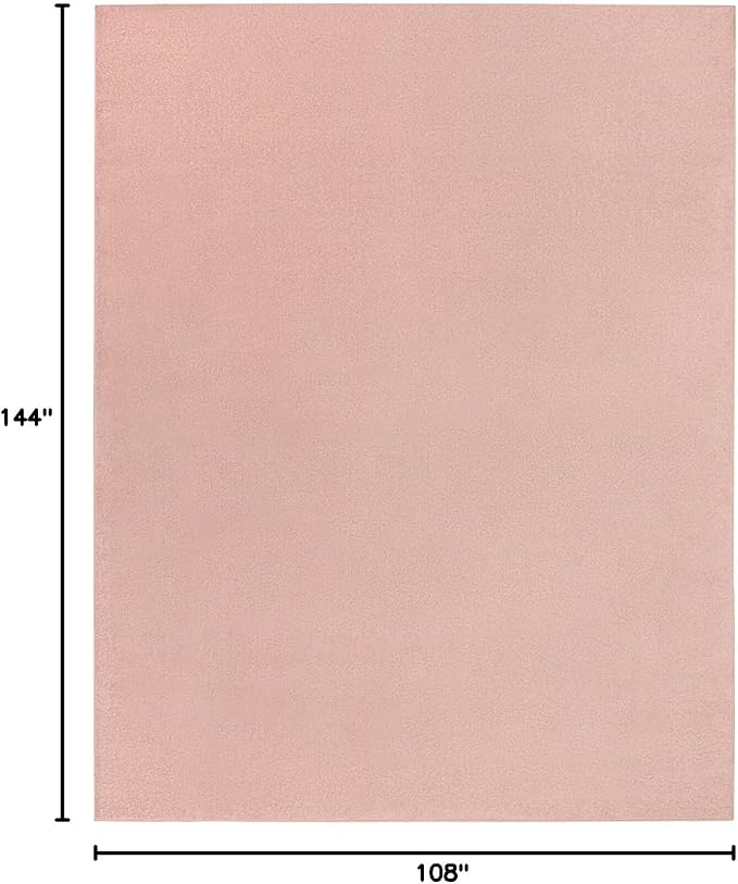 Nourison Essentials Indoor/Outdoor Pink 9' x 12' Area Rug, Easy Cleaning, Non Shedding, Bed Room, Living Room, Dining Room, Backyard, Deck, Patio (9x12)