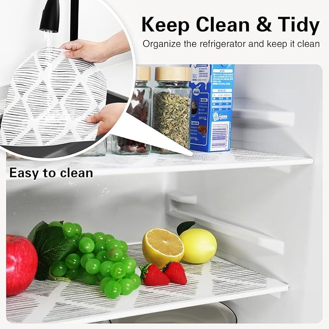 Shelf and Drawer Liner for Kitchen Cabinet-24 in x 30 FT Non-Adhesive Cabinet Liners for Shelves Non-Slip Waterproof Kitchen Drawer Liners Contact Paper Shelf Paper with Knife and Tape Measure
