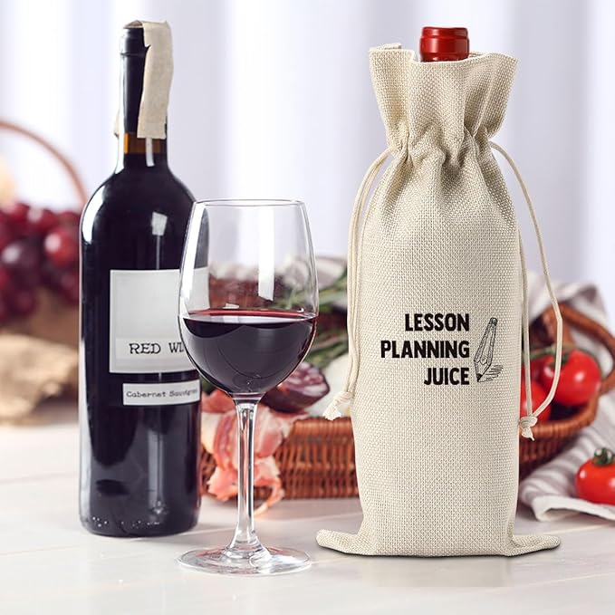 XFW Teacher Wine Bag Teacher Appreciation Gifts for Women Men Farewell Gifts for Coworker Teachers Thank You Gifts from Student Teacher Retirement Gifts Gifts from Student
