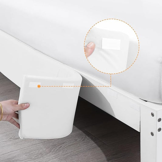 MABOZOO Bed Gap Filler Cushion, Long Thick Filler Bolster Pillow Stopper for Headboard Space Gap, Bed Mattress Extender Bed Wedge Pillow (White, 2X8X59inch)