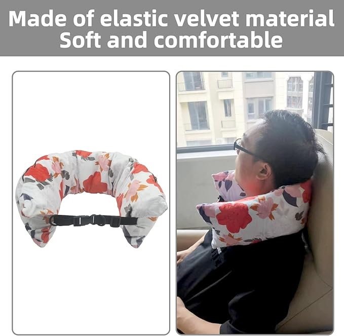 Stuffable Neck Pillow for Travel,Stuffable Travel Pillow,Travel Neck Pillow Stuffable with Clothes Transforms Into Extra Luggage without Excess Fees(Pink) …