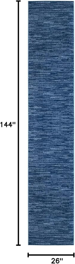 Nourison Essentials 2'2" x 12' Navy Blue Outdoor Rug
