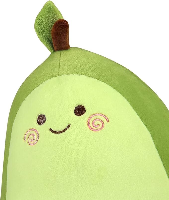 Niuniu Daddy 17.3" Avocado Stuffed Animal Pillow Large Squishy Plush Toys Soft Kawaii Food Shaped Baby Stuff Cuddle Toy Adorable Fruit Hugging Pillow for Kids