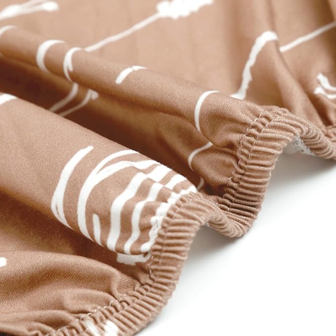 GRSSDER Stretch Ultra Soft Jersey Knit Fitted Crib Sheets Set 2 Pack,Fit All Standard Crib Mattress Pads Safe and Snug, Stylish Pattren of Jungle Animals