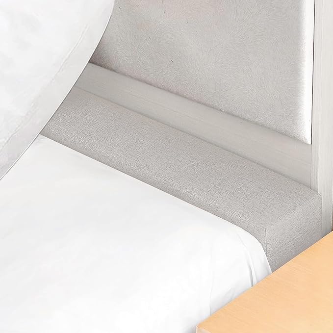 Mattress Extender, Bed Gap/Space Filler, Headboard Pillow Between Headboard and Mattress or Wall, High-Density Foam with Removable Cover(Light Grey-Full-54 * 8 * 10in)