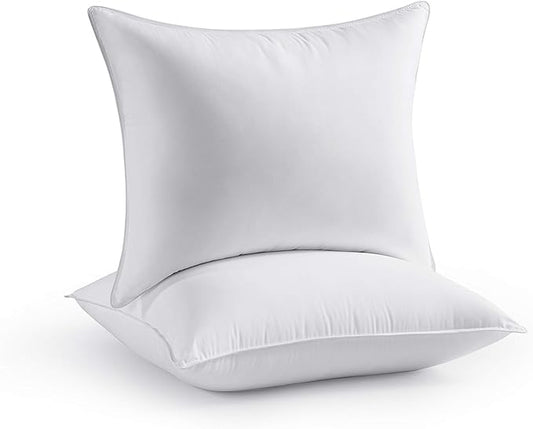 Down Alternative Bed Pillow Shams Insert for Sleeping, King Size 20 x 36 in Set of 2, Support Firm Luxury Dorm Pillows for Side Back Neck Pain Sleeper, 2 Pack