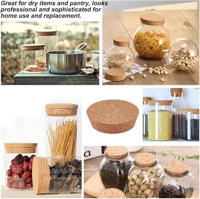 OLYCRAFT 2pcs Cork Bottle Stoppers 4.7 inch Wooden Tapered Cork Plug Wood Corks Lids Bottle Lids Cork Stoppers Wine Bottle Stoppers Wood Jar Cork for Kitchen Wedding Favor Canning