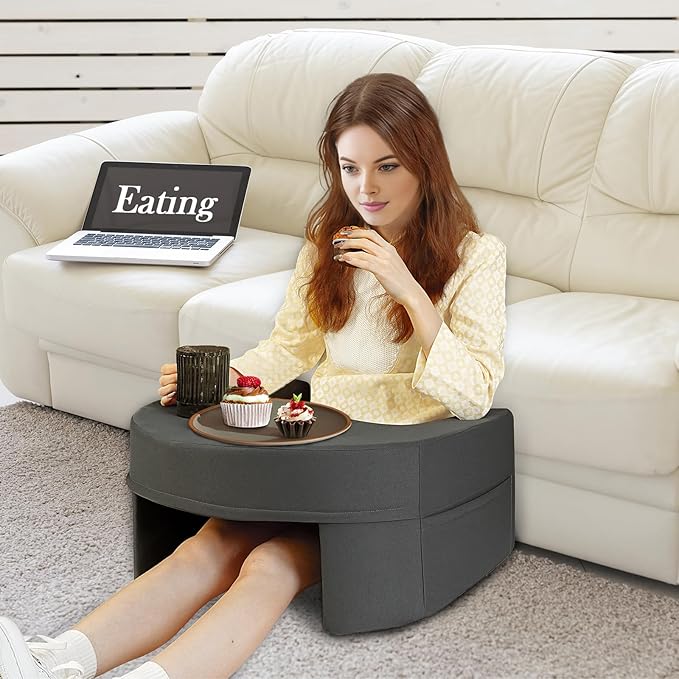 XL Reading Gaming Pillow for Lap - Reading Pillow for Gaming, Bed Arm Rest Pillow Memory Foam Lap Desk Pillow for Working, Crocheting or Sitting in Bed Floor Sofa