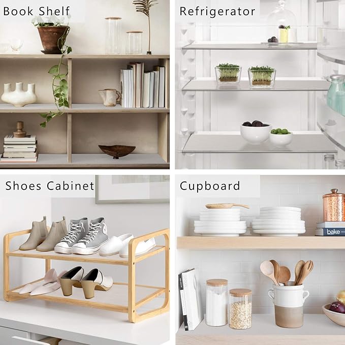 Kitchen Shelf Liner Drawer Liners, Non-Adhesive Refrigerator Liners Waterproof Fridge Mats with Strong Durable Kitchen Cabinets Mat for Drawers, Shelves, Pantry