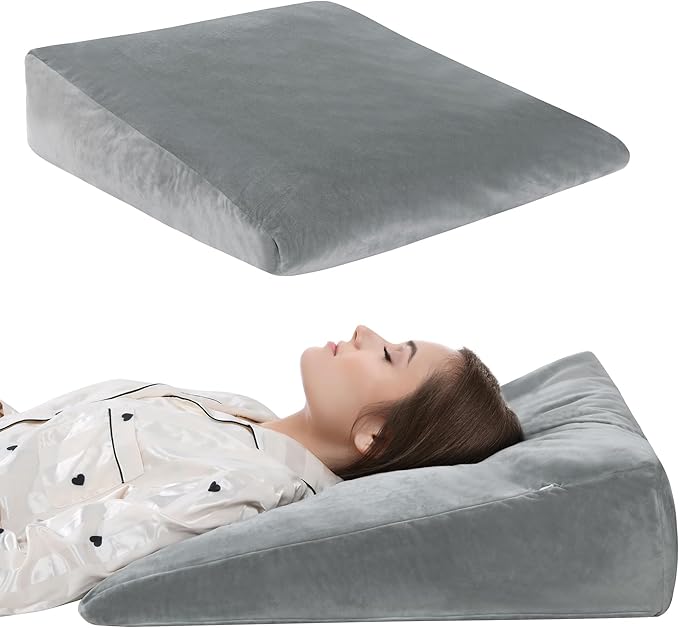 MABAZOO Adjustable Bed Wedge Pillow for Sleeping,Leg Elevation Pillow, Memory Foam Pillow for Post Surgery for Post, Back Support, Leg Elevation, Gerd Acid Reflux, Snoring