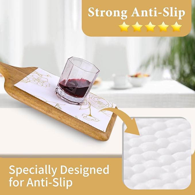 Shelf Liners for Kitchen Cabinets Non Adhesive Drawer Liner 23.6in x 20FT Gold Floral Thickened Shelf Liner Paper Strong Non-Slip Easy to Clean for Tool Box Refrigerator