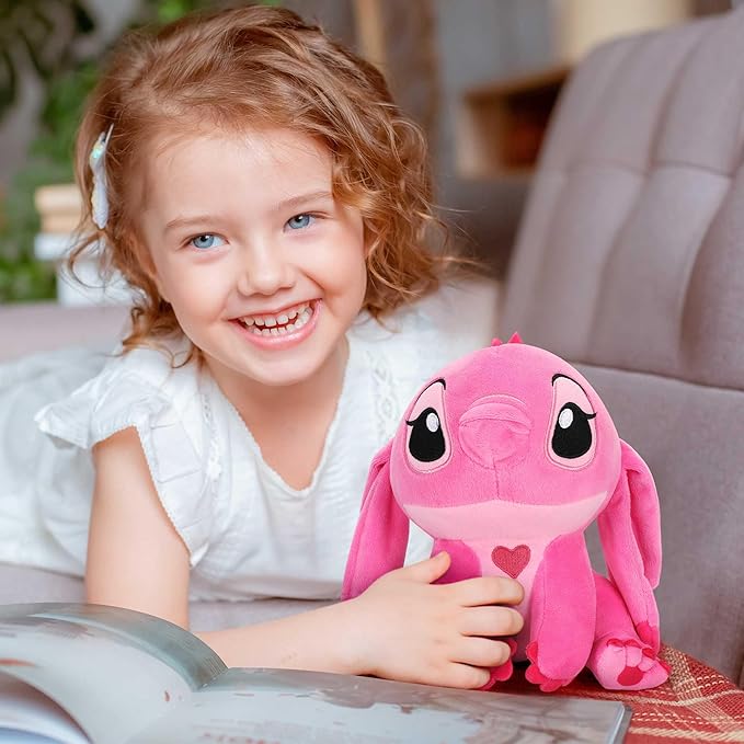 8 Inch Pink Monster Plush - Pink Cartoon Plush Alien Monster Plush Soft Stuffed Animal Plushies Pillow Room Decorat Party Favor Gifts for Boys Girls