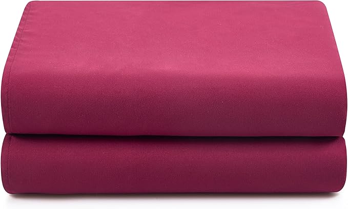Toddler Pillow Cases Set of 2 Microfiber Travel Pillow Cases 14x20 Wine Red Pillow Covers Small Pillowcase Envelope Style
