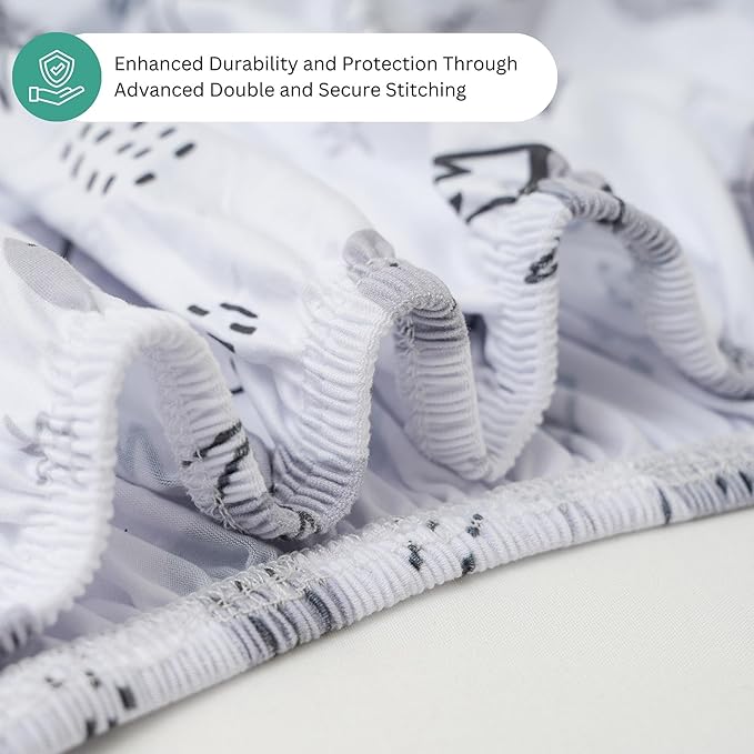 TansyPanda Bassinet Sheets for Cloud Baby, Yacul, Dream On Me Traveler, Skylar, BabyBond, Simmons, 3 Pack, 33x20 in, Ultra Soft, Breathable Snug Fit, Unisex Boys Girls, Gray White (Space Rockets)