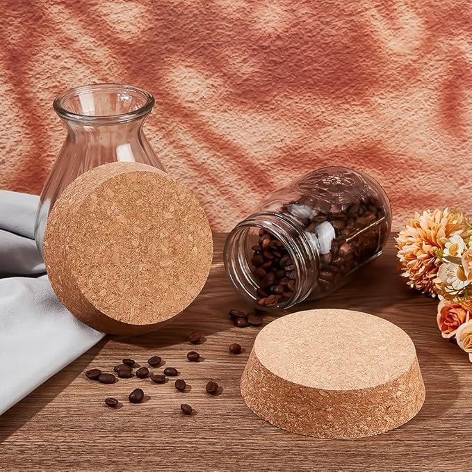 OLYCRAFT 2pcs Cork Bottle Stoppers 4.7 inch Wooden Tapered Cork Plug Wood Corks Lids Bottle Lids Cork Stoppers Wine Bottle Stoppers Wood Jar Cork for Kitchen Wedding Favor Canning
