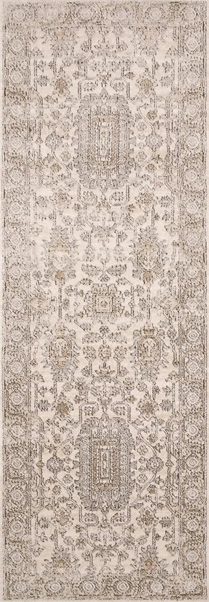 Loloi Teagan Collection 11'-6" x 15' Area Rug in Ivory/Sand - Large, Soft Neutral Rug, High-Traffic for Living Room, Bedroom, Home Office, Dining Area