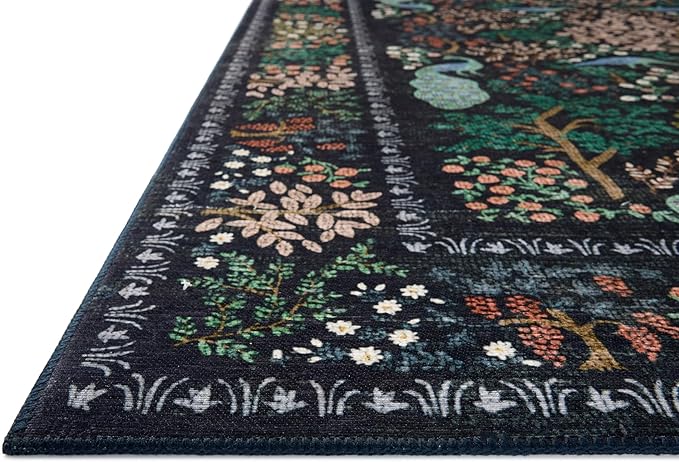 Loloi Rifle Paper Co. Canopy Collection CNP-05 Charcoal 5'-0" x 7'-6" Area Rug