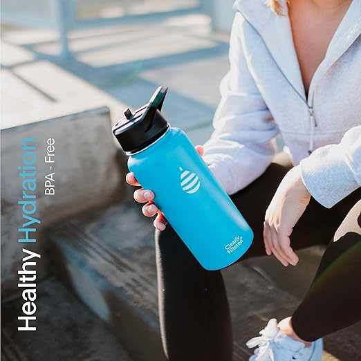 Clearly Filtered 32oz Water Bottle/Targets 220+ Contaminants/Double-Wall Insulated Stainless Steel Filtered Water Bottle BPA/BPS-Free Phthalate-Free Filters Fluoride Lead Chlorine (Charcoal)