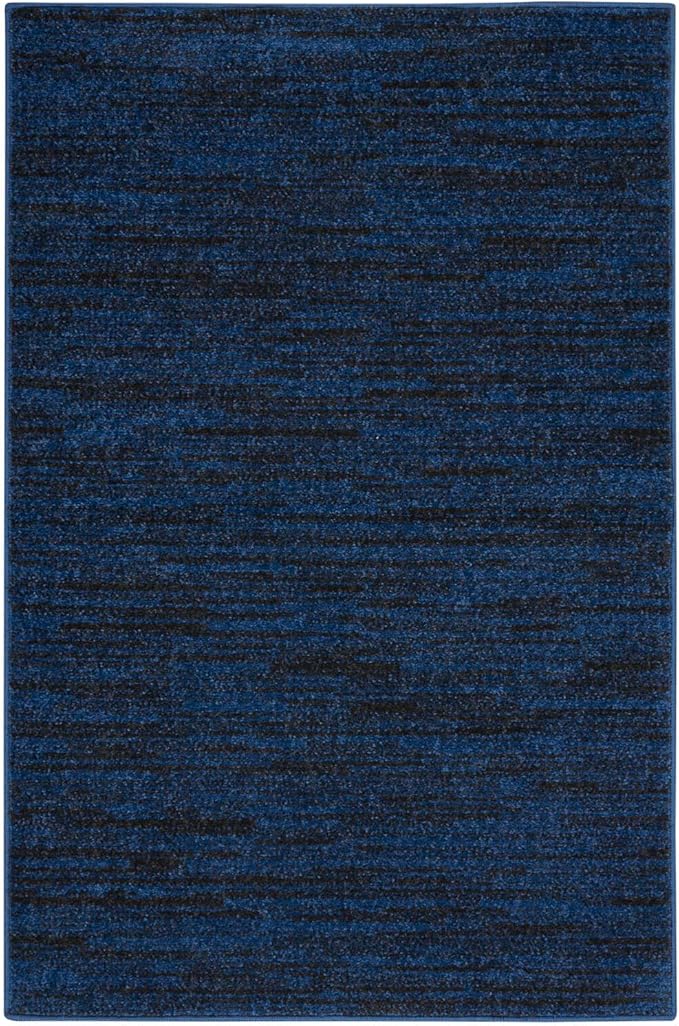 Nourison Essentials Indoor/Outdoor Midnight Blue 2' x 4' Area Rug, Easy Cleaning, Non Shedding, Bed Room, Living Room, Dining Room, Backyard, Deck, Patio (2x4)