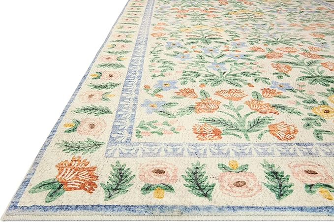 Rifle Paper Co. x Loloi Eden Collection EDE-02 Mughal Garden Cream 2'-0" x 5'-0" Accent Rug