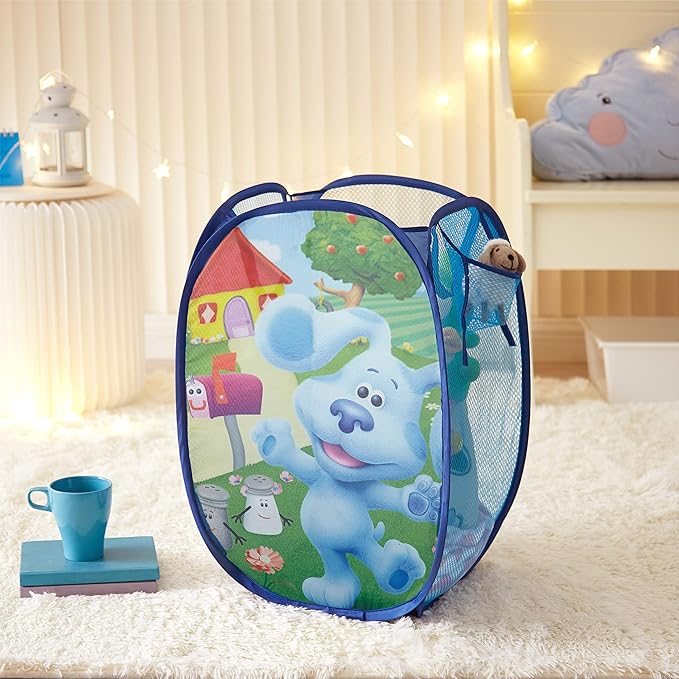Idea Nuova Nickelodeon Blues Clues Pop Up Hamper with Durable Carry Handles, 21" H x 13.5" W X 13.5" L