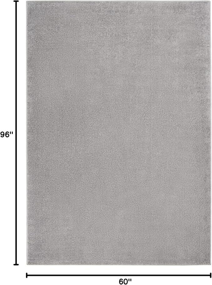 Nourison Essentials 5' x 8' Silver Gray Fabric Outdoor Area Rug (5' x 8')