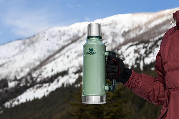 Stanley Classic Vacuum Insulated Wide Mouth Bottle -BPA-Free 18/8 Stainless Steel Thermos for Cold & Hot Beverages