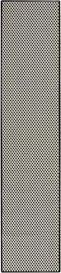 Nourison Courtyard Black White 2'2" x 8' Area Rug - Easy Clean, Non Shedding, Bed Room, Living Room, Dining Room, Kitchen (8' Runner)